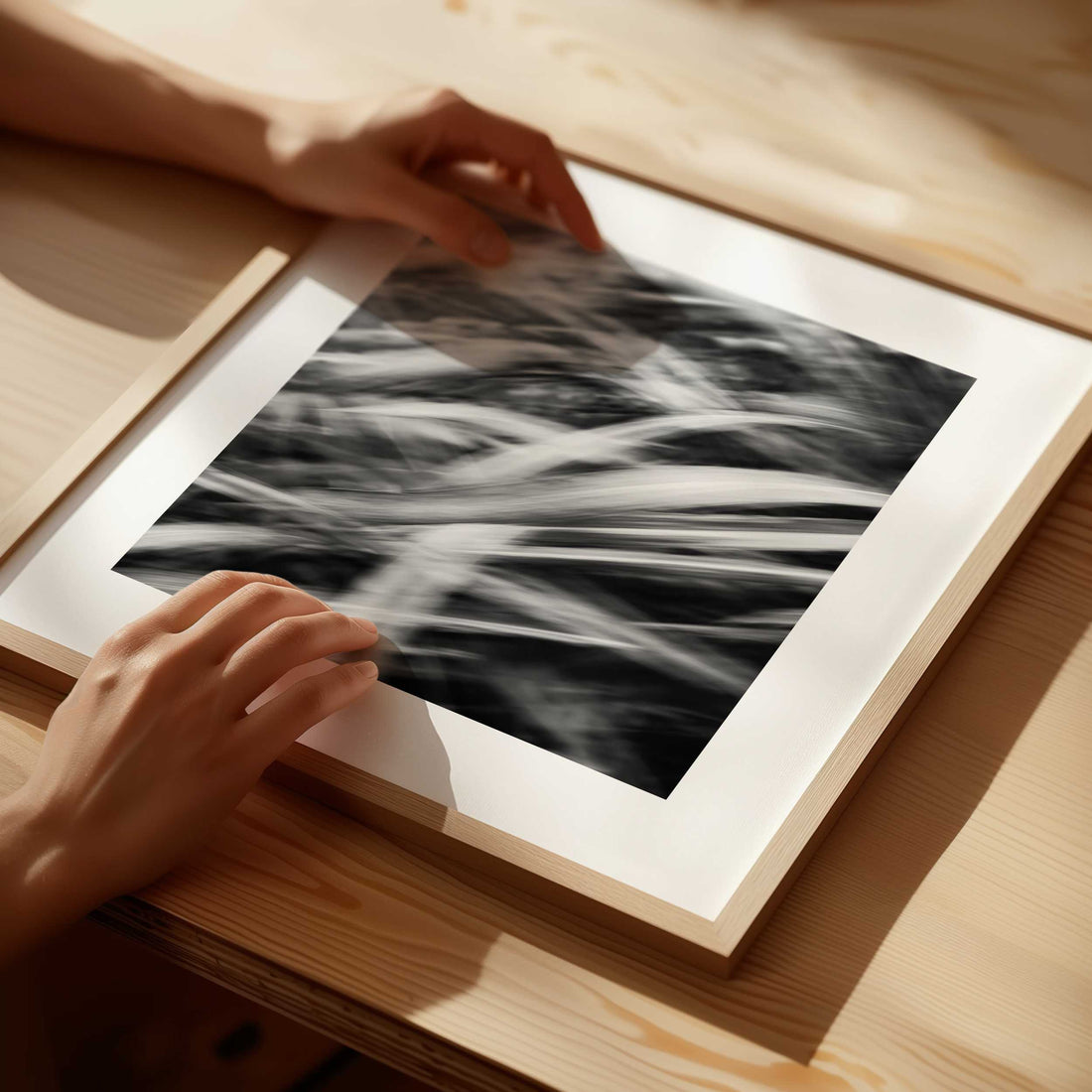 poster print of black and white nature art