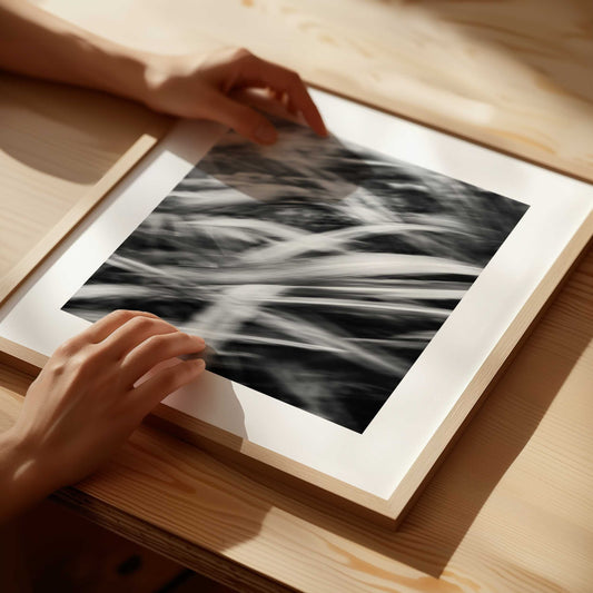 poster print of black and white nature art
