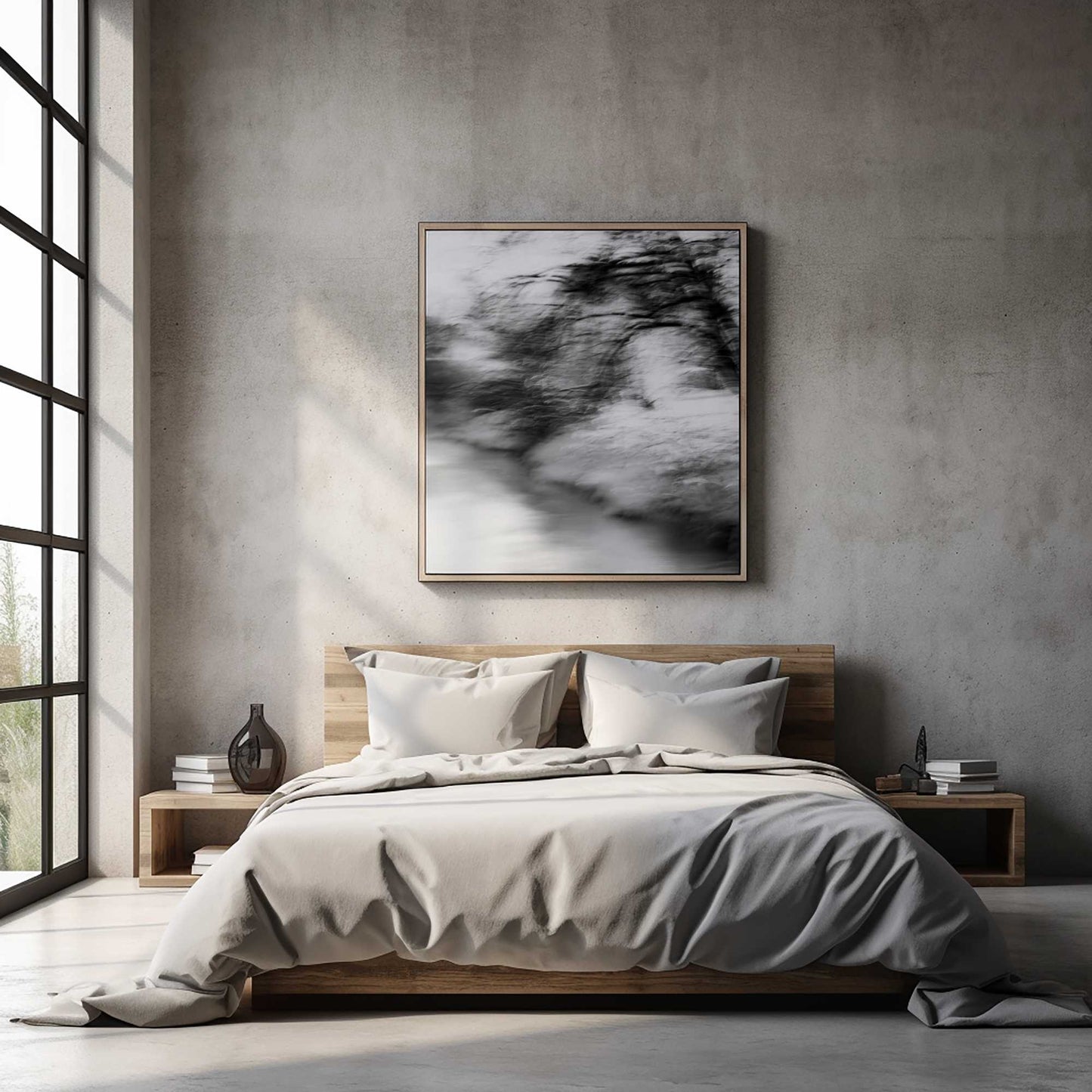 SNOWY RIVER | Framed Fine Art Canvas Print